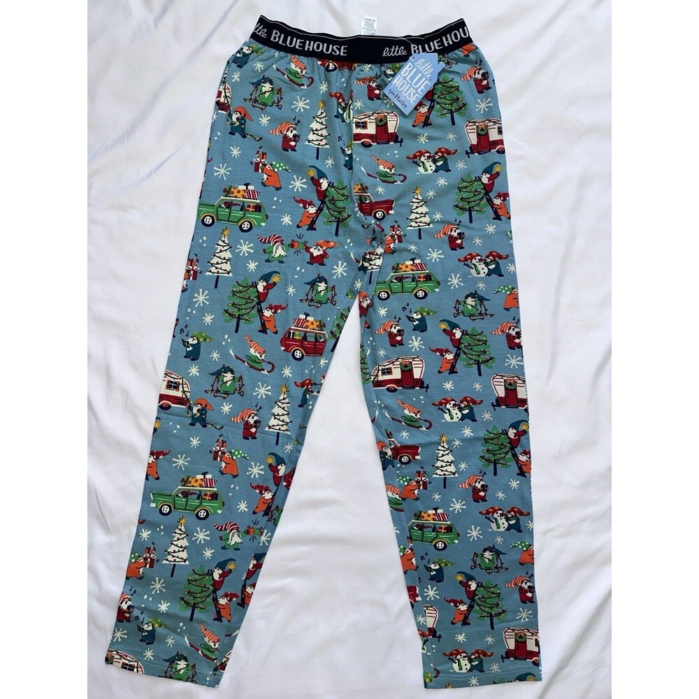 Little blue house Mens Gnome For The Holidays pajama pants size S